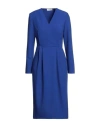 Sandro Ferrone Woman Midi Dress Blue Size 4 Polyester, Viscose, Elastane In Blue
