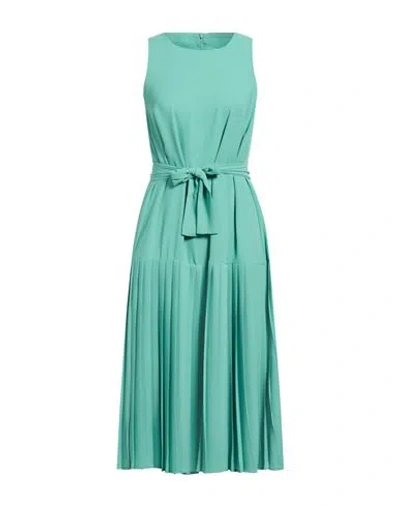 Sandro Ferrone Woman Midi Dress Green Size 10 Polyester In Brown