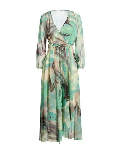 Sandro Ferrone Woman Midi Dress Green Size 10 Polyester
