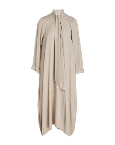 Sandro Ferrone Woman Midi Dress Grey Size 12 Viscose In Neutral