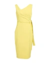 Sandro Ferrone Yellow Polyester Dress In Yellow