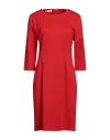 Sandro Ferrone Woman Midi Dress Red Size 10 Viscose, Nylon, Elastane