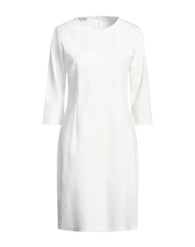 Sandro Ferrone Woman Midi Dress White Size 12 Viscose, Nylon, Elastane