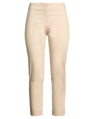 Sandro Ferrone Woman Pants Beige Size 12 Cotton, Elastane In Multi
