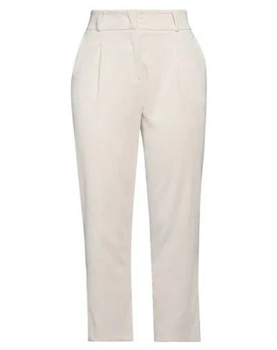 Sandro Ferrone Woman Pants Cream Size 10 Polyester, Nylon, Elastane In White