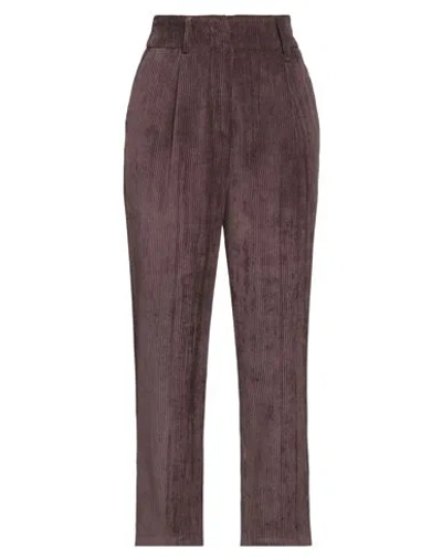 Sandro Ferrone Woman Pants Dark Brown Size 6 Polyester, Nylon, Elastane
