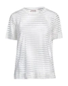 Sandro Ferrone Woman T-shirt White Size M Viscose, Polyamide, Elastane In White