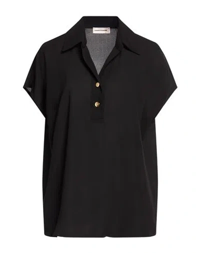 Sandro Ferrone Woman Top Black Size 10 Polyester
