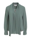 Sandro Ferrone Woman Top Sage Green Size 10 Polyester In Green