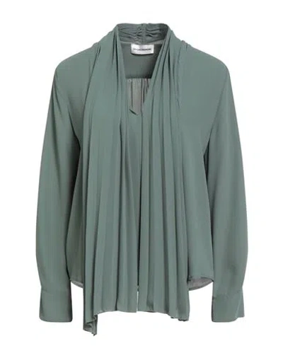 Sandro Ferrone Woman Top Sage Green Size 10 Polyester