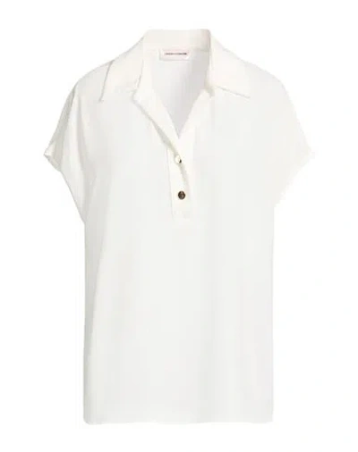 Sandro Ferrone Woman Top White Size 10 Polyester