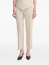 Sandro Ferrone Wrap-front Darted Trousers In Neutral
