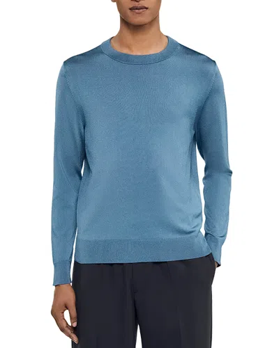 Sandro Fine Knit Sweater In Black