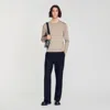 Sandro Fine Knit Sweater In Neutral
