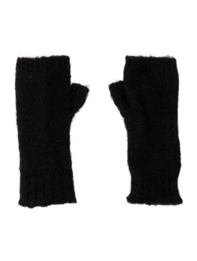 Pre-owned Sandro Fingerless Winter Gloves In Black