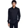 Sandro Fitted Stretch Cotton Shirt In Black