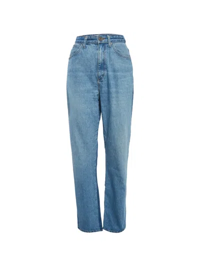 Pre-owned Sandro Five-pockets High-waist Jeans In Blue