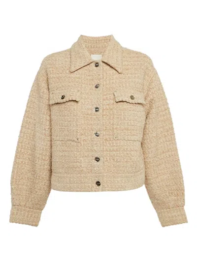 Pre-owned Sandro Flap-pocket Tweed Jacket