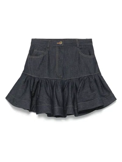 Sandro Flared Denim Skirt