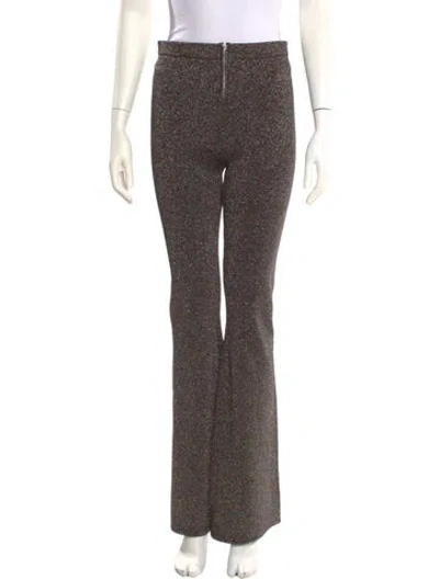 Pre-owned Sandro Flared Pants In Black