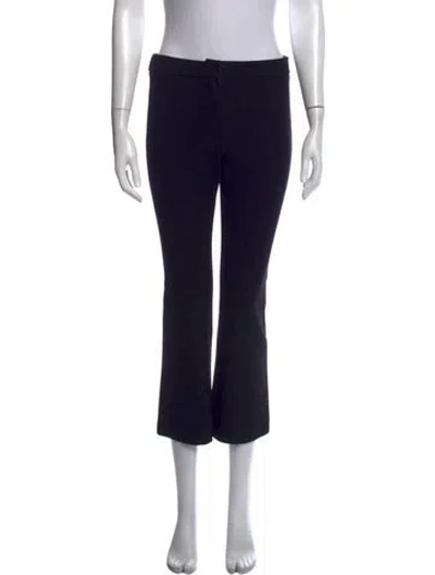 Pre-owned Sandro Flared Pants In Black