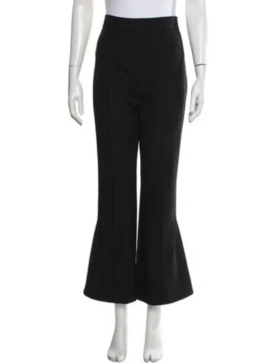 Pre-owned Sandro Flared Pants In Black