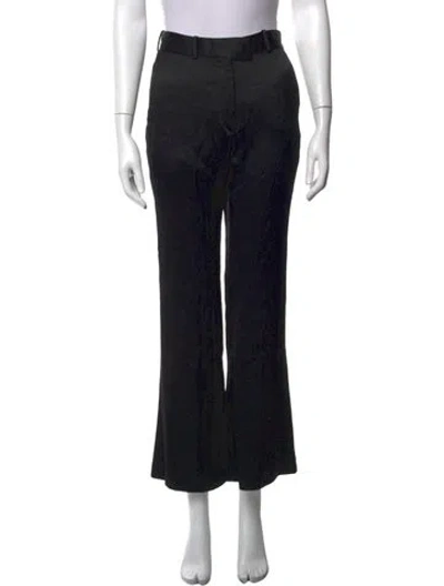 Pre-owned Sandro Flared Pants In Black
