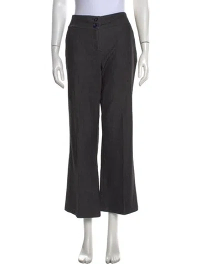 Pre-owned Sandro Flared Pants In Black