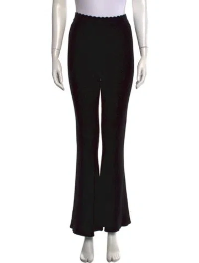 Pre-owned Sandro Flared Pants In Black
