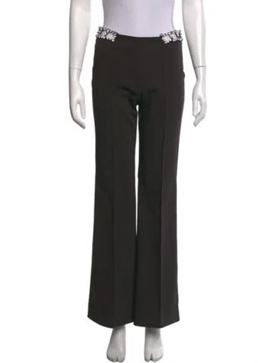 Pre-owned Sandro Flared Pants In Black