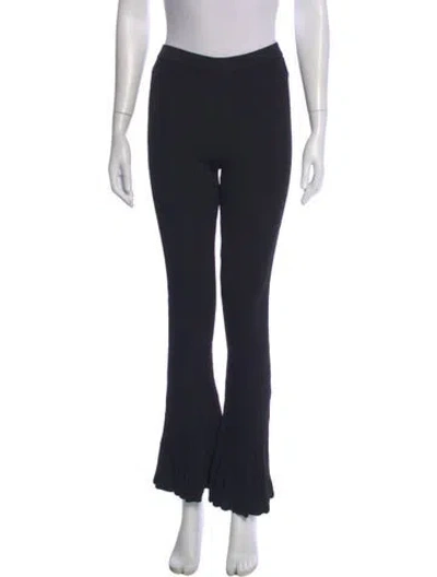 Pre-owned Sandro Flared Pants In Blue