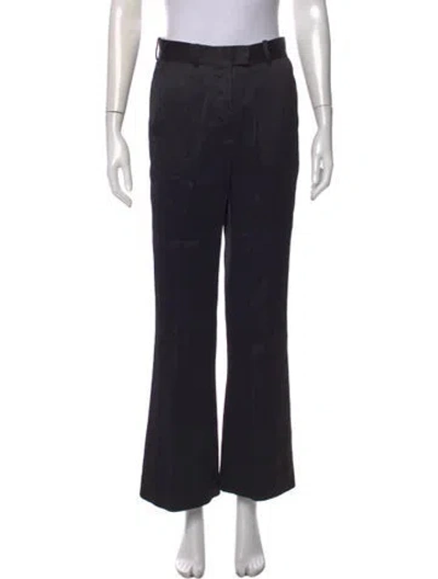 Pre-owned Sandro Flared Pants In Blue