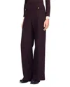 Sandro Flared Trousers In Burgundy