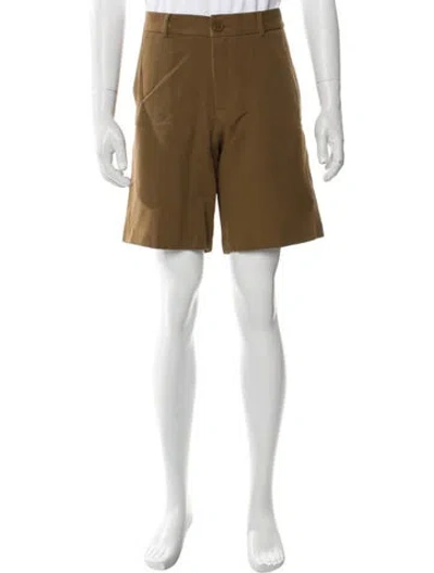 Pre-owned Sandro Flat Front Shorts In Brown