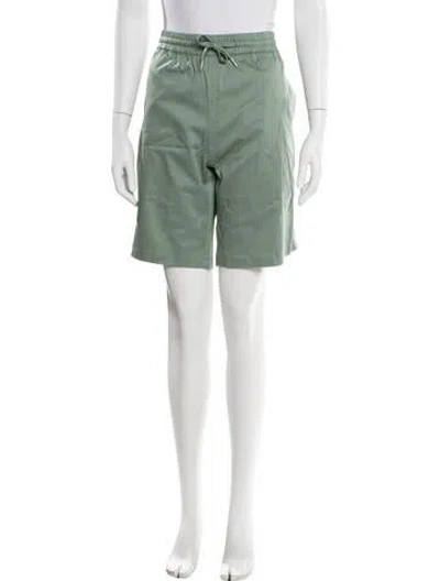 Pre-owned Sandro Flat Front Shorts In Green