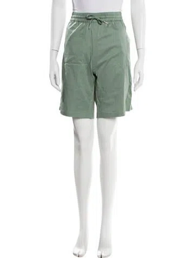 Pre-owned Sandro Flat Front Shorts In Green