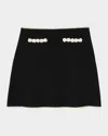 Sandro Fleur Mini Skirt In Black