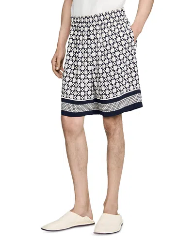 Sandro Floaty Bermuda Shorts In Black