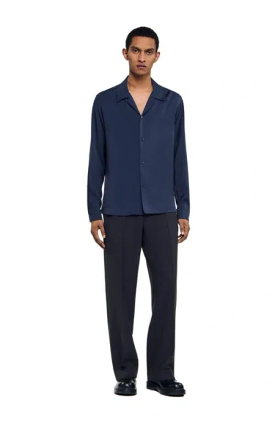 Sandro Floaty Shirt In Blue