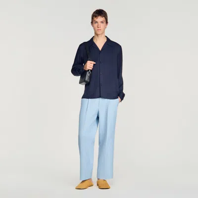 Sandro Floaty Shirt In Blue