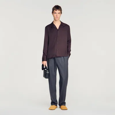 Sandro Floaty Shirt In Brown