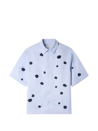 Sandro Flock-print Floral-pattern Shirt In Multi