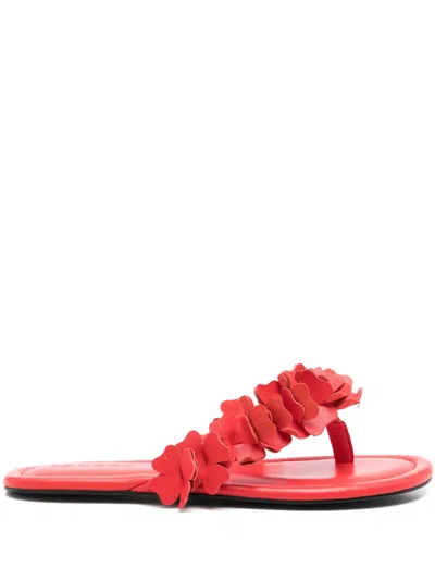 Sandro Women's Flower Embellished Slide Sandals In Orange