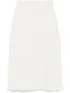 Sandro Floral-appliqué Midi Skirt In Neutrals