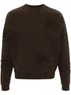 SANDRO FLORAL-APPLIQUÉ SWEATSHIRT