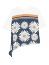 Sandro Floral-detail Panel Top In Blue