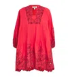 Sandro Short Dress With Floral Details In Red