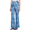 Sandro Woman Pants Blue Size 10 Polyester In Blue