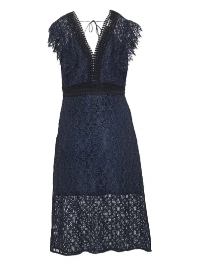 Pre-owned Sandro Floral-lace Dress