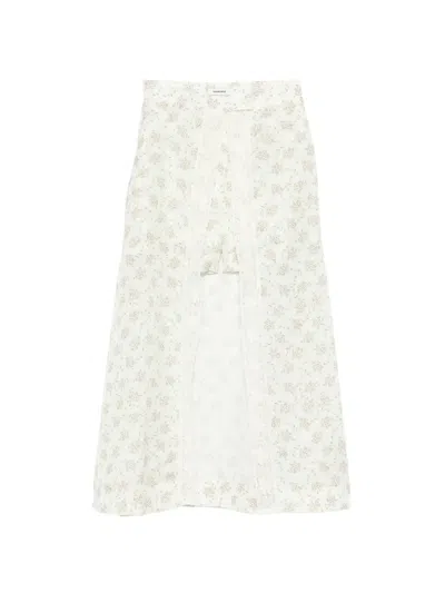 Sandro Shorts Aus Floraler Spitze In Green